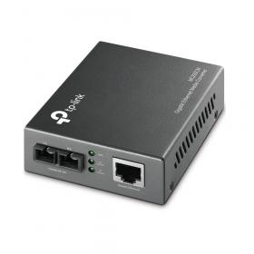 ADAPTER/CONVERTER (อุปกรณ์แปลงสัญญาณ) TP-LINK 10/100MBPS GIGABIT MULTI-MODE MEDIA CONVERTER (MC200CM) BLACK