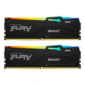 32GB (16GBx2) DDR5 6000MHz RAM (หน่วยความจำ) KINGSTON FURY BEAST DDR5 RGB AMD EXPO INTEL XMP CL36 - BLACK