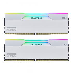 32GB (16GBx2) DDR5 6400MHz RAM (หน่วยความจำ) KLEVV CRAS V RGB AMD EXPO INTEL XMP CL30 - WHITE