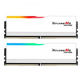 64GB (32GBx2) DDR5 6000MHz RAM (หน่วยความจำ) G.SKILL RIPJAWS M5 NEO RGB AMD EXPO INTEL XMP CL36 - WHITE