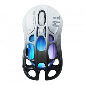 WIRELESS MOUSE (เมาส์ไร้สาย) GRAVASTAR GAMING MOUSE MERCURY M1 PRO (BLACK/WHITE)