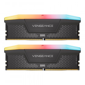 32GB (16GBx2) DDR5 5600MHz RAM (หน่วยความจำ) CORSAIR VENGEANCE RGB RS DDR5 - AMD EXPO INTEL XMP CL40 GREY CMG32GX5M2B5600Z40