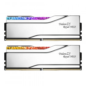 48GB (24GBx2) DDR5 6000MHz RAM (หน่วยความจำ) G.SKILL TRIDENT Z5 ROYAL NEO DDR5 - AMD EXPO CL26 SILVER F5-6000J2636H24GX2-TR5NS